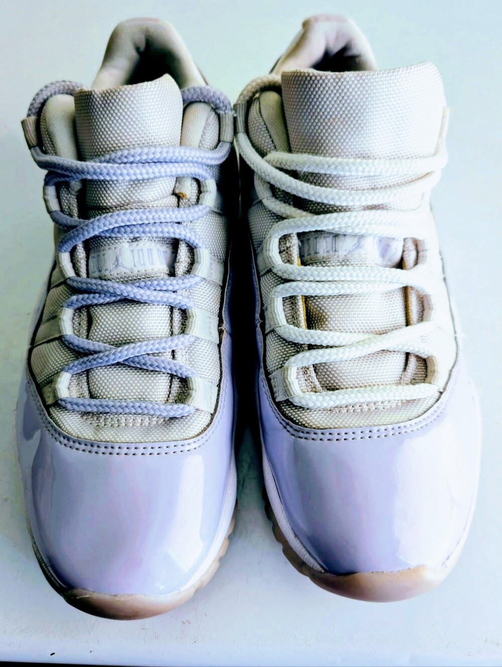 Jordan 11s Retro Low sneakers In A Light Lavender and White. Size 9.5
